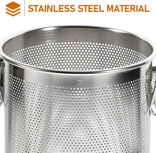 Vista 4 de Yardwe Cesta infusora de especias de acero inoxidable con gancho de cadena, colador de sopa de malla extrafina para cocinar, condimentar y preparar