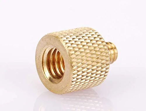 Vista 4 de Donuts Adaptador de tornillo hembra de 3/8 a 1/4 macho, adaptador de montaje de rosca para trípode, soporte de micrófono, cámara, paquete de 2