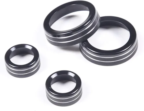 Vista 4 de Cubierta de botón de ajuste de volumen de aire acondicionado de aleación de aluminio compatible con Chevrolet Corvette C7 2014 2015 2016 2017 2018