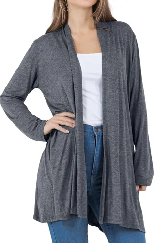 Vista 10 de Azules Lightweight Cardigan for Women, Long Sleeve Open Front Longer Length & Flowy Rayon Cardigan for Everyday Wear