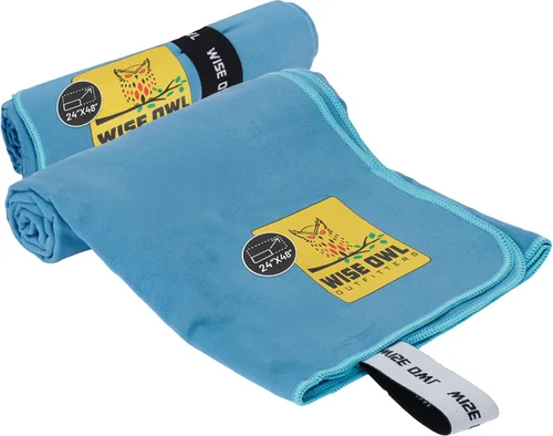 Vista 8 de Wise Owl Outfitters Microfiber Camping Towel - Quick Dry Towel for Travel, Backpacking, Hiking, Beach, Gym & Yoga - Compact, Fast Drying &