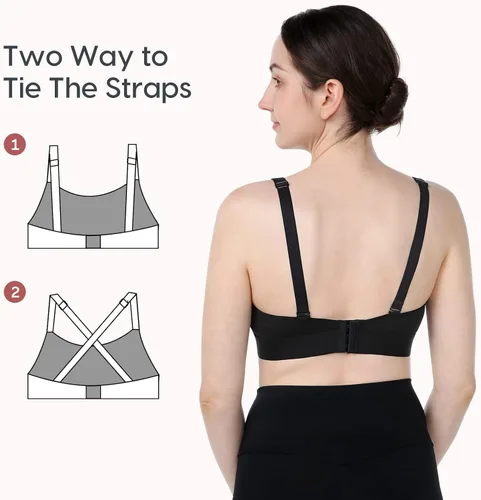 Vista 8 de Momcozy - Brasier para extracción de leche y lactancia, manos libres, ajustable, brasier todo en uno