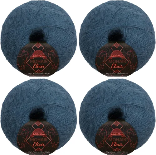 Vista 39 de JubileeYarn Mohair Elixir Yarn - 50g/Skein Baby Wool Blend - Cosmopolitan - 1 Skein