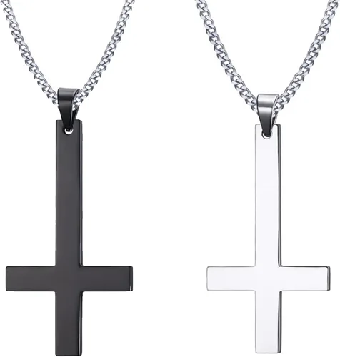 Long tiantian Collar de cruz occidental para hombre, collares de cruz plateadadorada para mujeres y hombres, collares de cruz en capas cruzadas,
