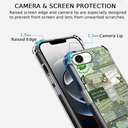 Vista 30 de Cubierta de Teléfono con Versículos de la Biblia y Citas Cristianas de Jesús en Collage, Funda Protectora Suave de TPU de Moda para iPhone 16 Pro, #1