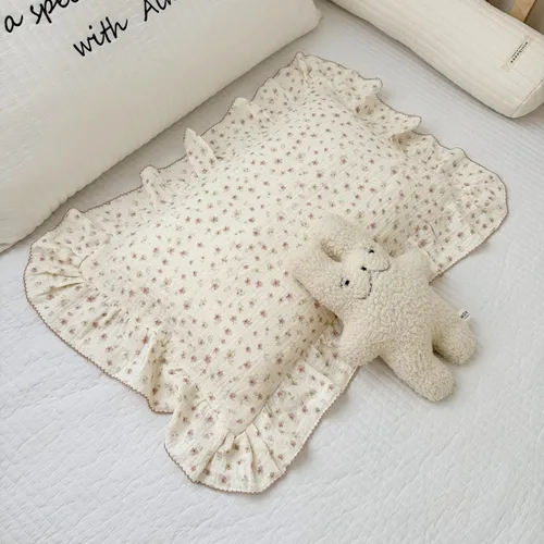 Vista 31 de BuLuTu Funda de almohada de muselina de algodón para niños pequeños con bonito patrón de flores de azalea, súper suave, funda de almohada para cuna