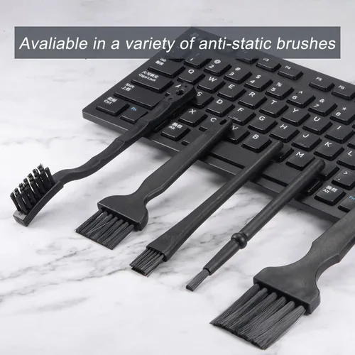 Vista 5 de uxcell Cepillo antiestático ESD con mango de plástico de nailon para limpieza de laboratorio, teclado electrónico, PCB BGA, reparación de soldadura