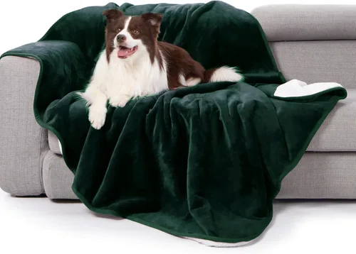 Vista 25 de gogobunny - Manta impermeable y reversible de vellón Sherpa para perro, cachorro, gato; protege la cama, el sofá y el sillón de líquido, orina