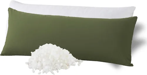 Vista 19 de WhatsBedding Almohada corporal de espuma viscoelástica con funda de algodón transpirable con cremallera, almohada de cuerpo completo para adultos