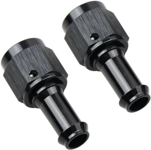 Vista 12 de Recta 6AN hembra giratoria a 1/4 "empuje en manguera adaptador de montaje de púas aluminio negro
