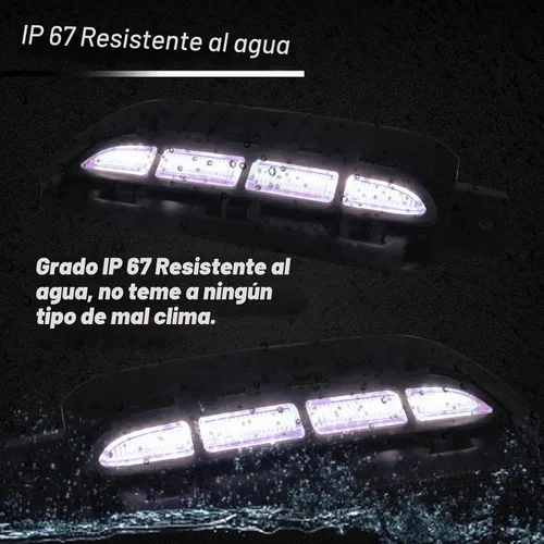 Vista 4 de Switchback Luz antiniebla LED blanca/ámbar para parachoques delantero DRL con función de señal de giro secuencial ámbar Compatible con Kia Sportage