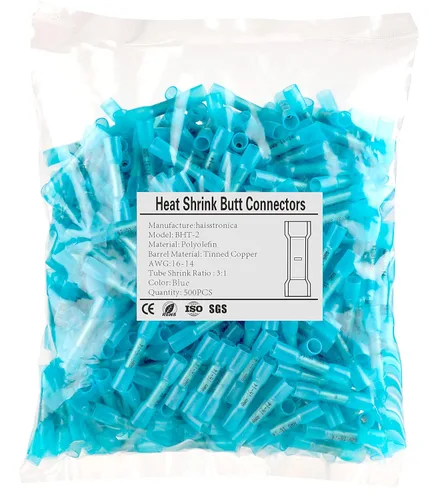 Vista 9 de 250 piezas de conectores de tope termorretráctiles amarillos AWG12-10, conectores de cable termorretráctiles de grado marino haisstronica, cobre