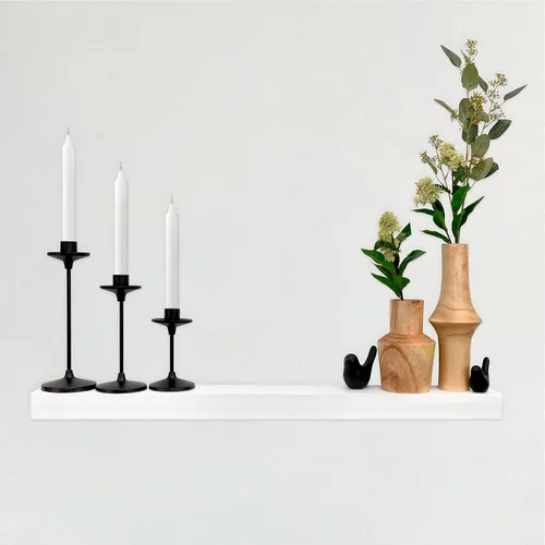 Vista 21 de MCS Estante flotante, estante de madera para decoración de habitación, negro, 12 x 8 pulgadas, juego de 2