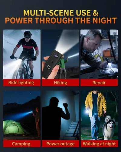 Vista 8 de DARKBEAM Luz para bicicleta, faros delanteros de bicicleta superbrillantes de alta luminosidad USB recargable, luces de ciclismo impermeables de 4