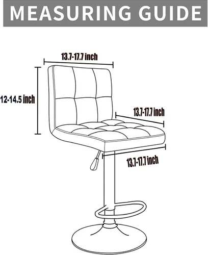 Vista 4 de Fundas de asiento para taburete de bar de terciopelo, fundas cuadradas para taburete de bar, fundas para sillas de altura de encimera (2, negro)