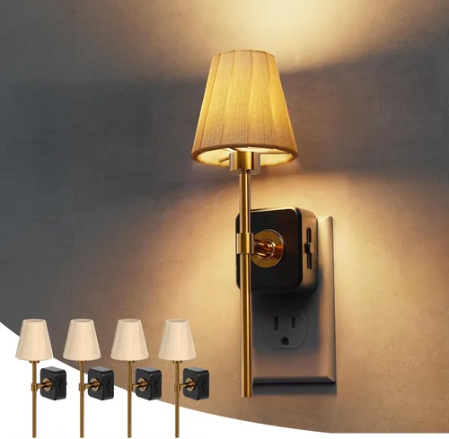 Vista 28 de L LOHAS LED Luz nocturna, luces nocturnas modernas que se enchufan a la Anillo de oro-3CCT Diamante