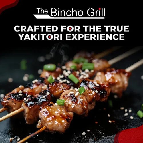 Vista 8 de The Bincho Grill – Parrilla mini de 16 pulgadas para yakitori – Parrilla de carbón de mesa en acero inoxidable con caja de carbón, flujo de aire