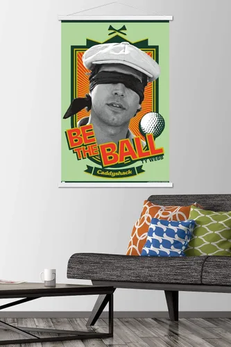 Vista 75 de Trends International Caddyshack - Póster de pared Be the Ball, 14.725 x 22.375 pulgadas, versión enmarcada de madera de granero