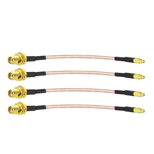 Vista 6 de Superbat Cable coaxial SMA a MMCX MMCX macho a SMA hembra, cable de extensión de 3.9 in para enrutadores Wi-Fi, FPV, drones, antenas multicoptero