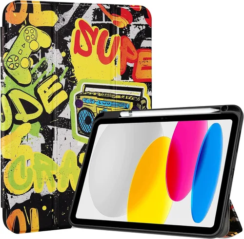 Vista 24 de ProCase Funda para iPad (A16) de 11ª Generación de 11 Pulgadas 2025/10ª Generación de 10.9 Pulgadas 2022 con Soporte para Lápiz, Funda Híbrida