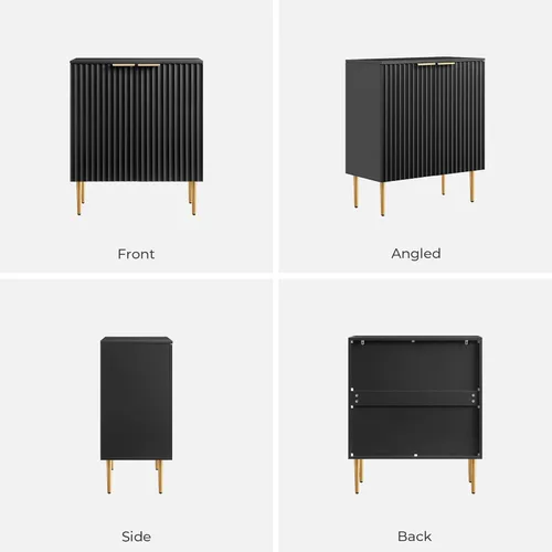 Vista 9 de SICOTAS Aparador Moderno de Entrada - Credenza de Buffet con Almacenamiento, Gabinete con 2 Puertas y Estantes Ajustables, Mesa de Acento para Barra