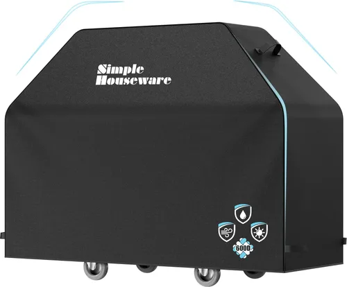 Vista 9 de Simple Houseware Cubierta para Parrilla de Gas BBQ de Servicio Pesado de 32 pulgadas, Poliéster 600D Impermeable, Resistente a la Intemperie