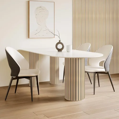 Vista 3 de WADILE Paneles de madera de PVC para pared, paneles insonorizados de roble de 15.7 pulgadas x 17.1 pies, paneles de pared 3D para decoración