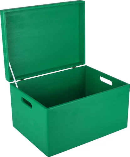 Vista 23 de Creative Deco Caja de almacenamiento grande de madera con tapa con bisagras 11.8 x 7.87 x 5.51 pulgadas (+-0.5) Caja de regalo sin acabar, lisa