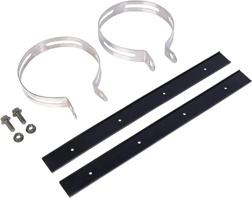 Vista 2 de Minho 2 piezas universal de motocicleta soporte de escape clip soporte de hardware abrazadera de escape soporte de escape suspensión interior 4