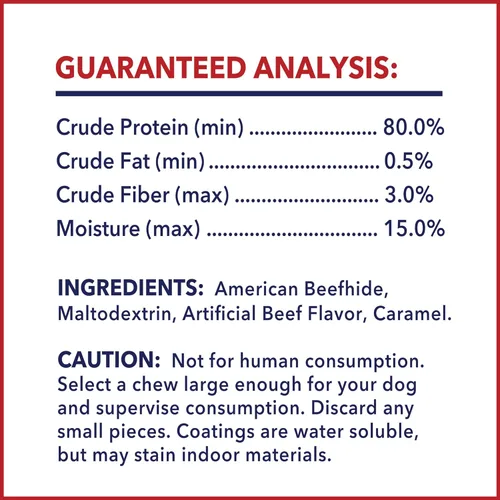 Vista 6 de Pet Factory American Beefhide - Rollos de chips de 5 pulgadas para perros, sabor a carne de res y pollo, 50 unidades/1 paquete