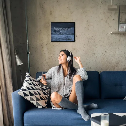 Vista 5 de Robert Browning ?Come Grow Old With Me?- Poetic Inspirational Wall Art Decor, This Literary Motivational Wall Art Print Is For Library Dcor, School