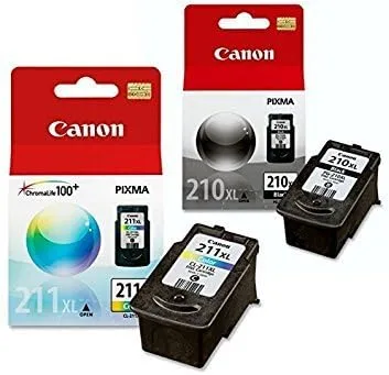 Canon Paquete de tinta PG-210 XL y CL-211 XL, compatible con MP495, MP280, MP490, MP480, MP270, MP240, MX420, MX410, MX350, MX340 y MX330