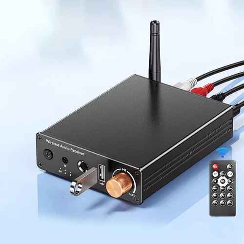 Vista 9 de Amplificador estéreo inalámbrico, receptor de audio para el hogar 6.0, amplificador de baja latencia de 2 canales, sonido compacto de alta