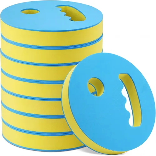 Vista 9 de Honoson 8 discos de ejercicio acuático de 7.1 pulgadas de diámetro, pesas de agua para piscina, equipo aeróbico, espuma EVA, disco de natación