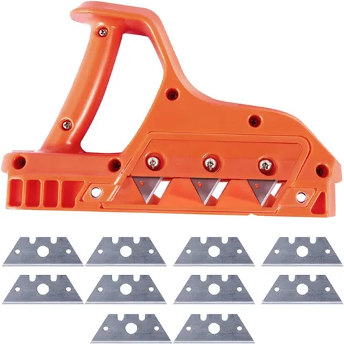 Vista 6 de Cepilladora triple, herramientas manuales cortador de placa de yeso, herramienta de acabado de bordes de paneles de yeso de esquina, bordeadora