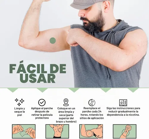 Vista 5 de TOLEVITA Parches de hierbas antihumo: forma de círculo de 7 mg (verde), parches para dejar de fumar para ayudar a reducir los antojos Ayuda