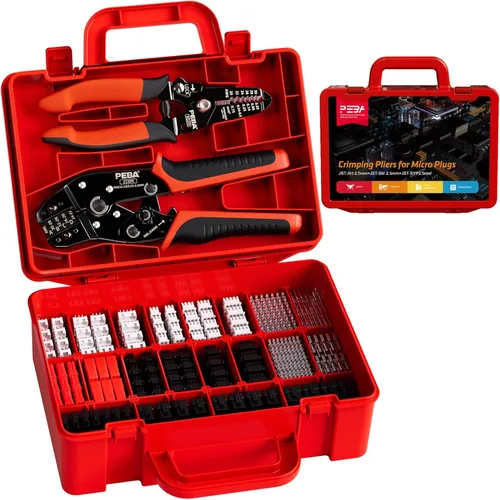Vista 15 de PEBA Herramienta de Crimpado y Kit de Conectores JST – 14 Tipos de Conectores JST-SM de 2.5 mm y Pines de Crimpar, Carcasas y Contactos JST