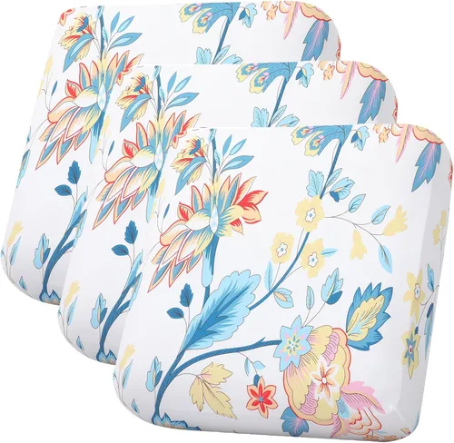 Vista 53 de hyha Fundas de cojín de sofá estampadas, fundas de sofá florales lavables para sofás con 2 cojines, fundas de cojín de patrón elástico para muebles