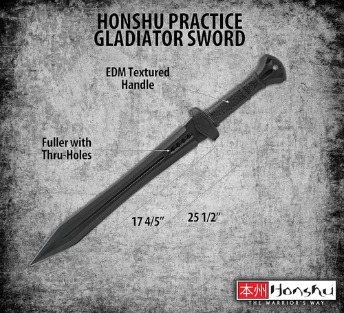 Vista 2 de Honshu Espada de entrenamiento Bokken de polipropileno Espada larga contundente Espada de práctica para combate Sensación real equilibrada