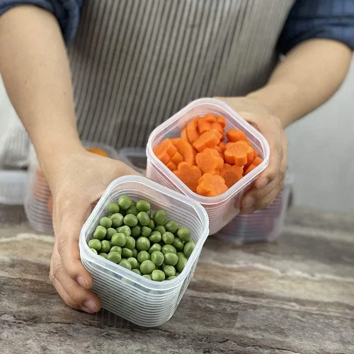 Vista 7 de TeTeBak Recipientes de almacenamiento de alimentos con tapas, herméticos, 6 unidades, extraíbles, individuales, sin BPA, recipientes de plástico