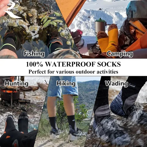 Vista 4 de Calcetines transpirables impermeables certificados SGS RANDY SUN unisex para escalada esquí senderismo senderismo 1 par