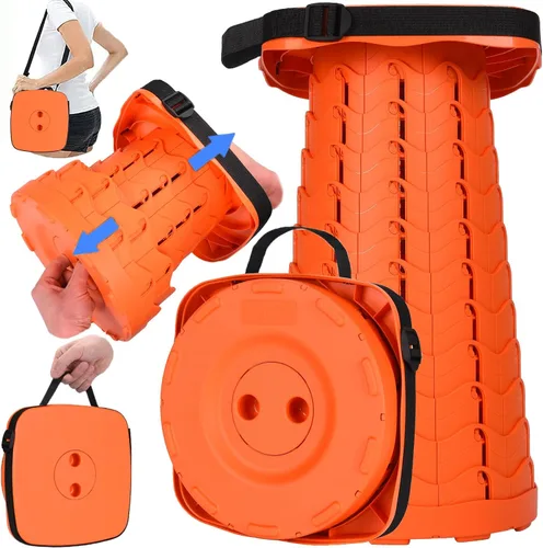 Vista 12 de Fishboy Taburete plegable mejorado, capacidad máxima de peso de 400 libras, ligero pero resistente, taburete plegable retráctil telescópico plegable