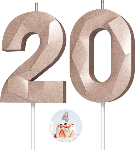 Vista 69 de Velas de cumpleaños con números (0 velas negras), forma de diamante 3D, decoración de pastel de feliz cumpleaños para niños y hombres, cumpleaños