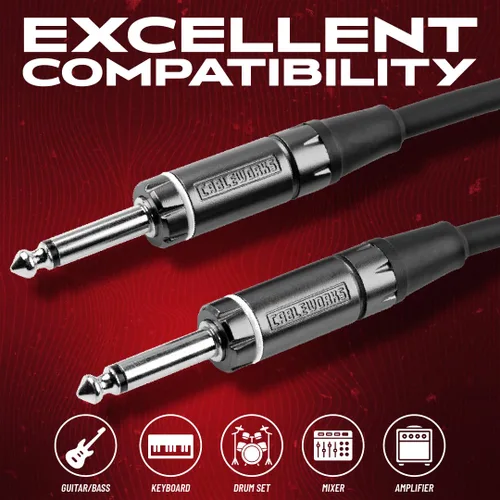 Vista 4 de by Gator Cases Composer Series Deluxe 3 pies recto a recto cable para instrumentos de guitarra (GCWC-INS-03)