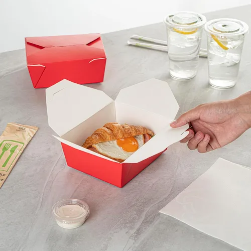 Vista 399 de Restaurantware Bio Tek - Cajas para llevar de 30 onzas, 200 loncheras para llevar, cierre de tabulación, resistentes al calor, desechables, de papel