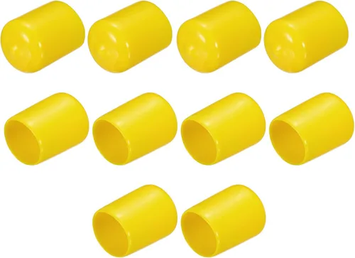 Vista 66 de uxcell 10 tapas de goma para extremos de 0.591 in de identificación, tapa de extremo redondo, protectores de rosca de tornillo, color negro