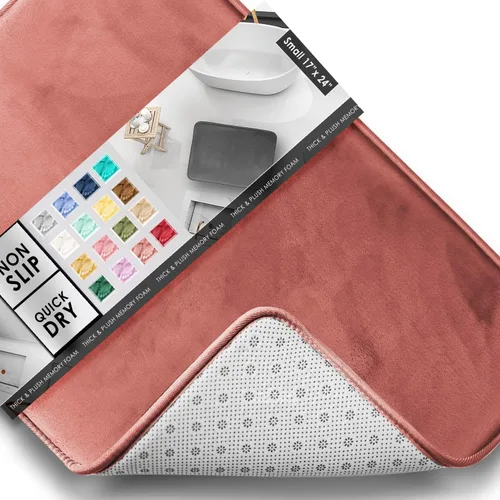 Vista 67 de Clara Clark tapete para baño, regadera o tina, de gomaespuma, negro, antiderrapante