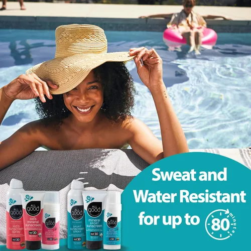 Vista 4 de All Good Organic Sunstick – Protector solar de óxido de zinc para cara, nariz, orejas, seguro para arrecifes de coral, resistente al agua, Spf 30