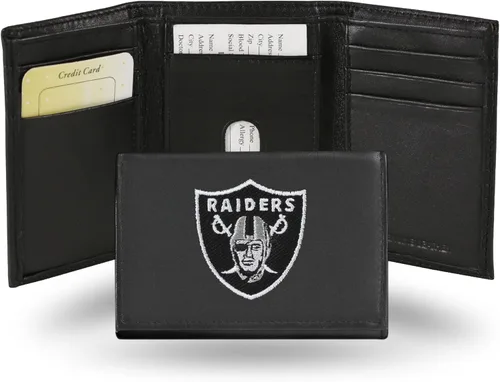 Vista 23 de Rico Industries NFL Football Embroidered Tri-fold Wallet
