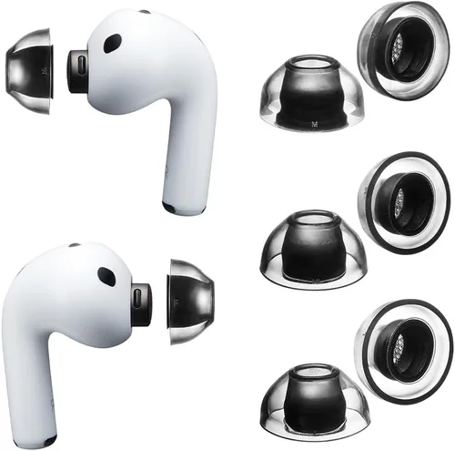 Vista 10 de XELASTEC - Reemplazo de 2 AirPods Pro 3 - Material adaptable al calor corporal, sello sin costuras, micro filtro de 12 agujeros, puntas